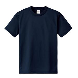 (まとめ)ATドライTシャツ 150cm ネイビー 150g ポリ100% 〔×10個セット〕｜mangerou