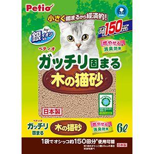 (まとめ)ガッチリ固まる木の猫砂 6L〔×3セット〕 (猫砂)