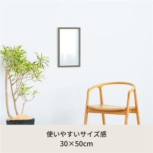 ウォールミラー woody 木目 北欧風 鏡 ...の詳細画像2