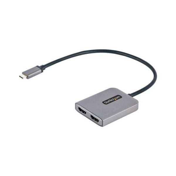 StarTech.com MSTハブ デュアルモニター対応 USB C-HDMI 30cm グレー ...