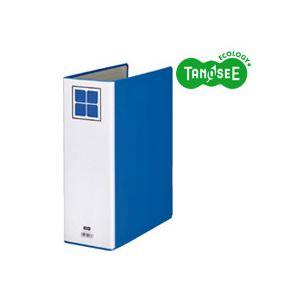 (まとめ)TANOSEE 片開きパイプ式ファイルE A4タテ 80mmとじ 青 30冊