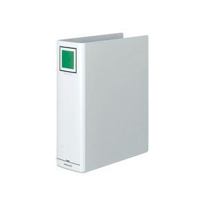 (まとめ)チューブファイル〔エコ〕 片開き A4タテ 80mmとじ シルバー 10冊