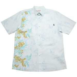 かりゆしウェア シーサーリーフボーダー ボタン...の詳細画像2