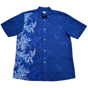 かりゆしウェア シーサーリーフボーダー ボタン...の詳細画像3