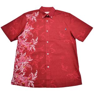 かりゆしウェア シーサーリーフボーダー ボタン...の詳細画像4