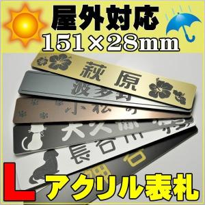 ポスト用 表札 サビない！ミニ表札 かわいいデザイン8カラー ≪屋外対応≫/正午までのご注文は当日出荷【 Lサイズ 151mmx28mm】