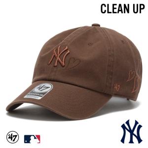 47 キャップ NY CLEAN UP クリーンナップ ニューヨーク・ヤンキース YUKARI HAYASHI With Heart ブラウン 15173409 林由香里コラボ