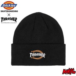 DICKIES ディッキーズ ニットキャップ ニット帽 ビーニー キャップ 帽子 CAP メンズ DICKIES X THRASHER BEANIE BLACK