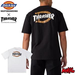 DICKIES ディッキーズ Tシャツ THRASHER スラッシャーコラボ 半袖 トップス スケーター メンズ 半袖Tシャツ