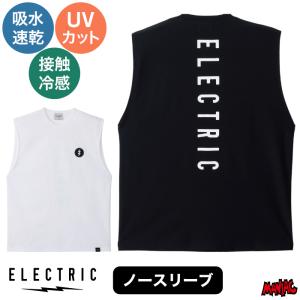 エレクトリック ドライ Tシャツ 速乾 メンズ ELECTRIC VERTICAL LOGO DRY NO SLEEVE E26ST37 ノースリーブ タンクトップ ラッシュT サーフT