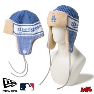 ニューエラ NEWERA トラッパー ビーニー ニットキャップ ドジャース ベーシック カフニット ニット トラッパー イヤーフラップ 14669986