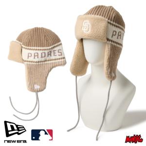 ニューエラ NEWERA トラッパー ビーニー ニットキャップ パドレス ベーシック カフニット ニット トラッパー イヤーフラップ 14669983
