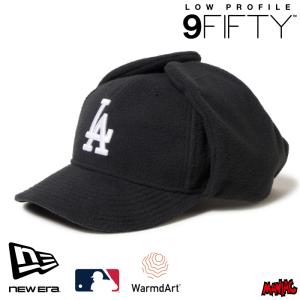 ニューエラ ドッグイヤーキャップ LA キャップ ロープロファイル Low Profile LP 9FIFTY NEWERA Dog Ear WarmdArt フリース ロサンゼルス・ドジャース ブラック