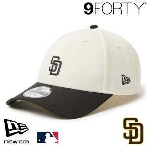 ニューエラ SD キャップ 9FORTY NEWERA MLB 2-Tone サンディエゴ・パドレス クロームホワイト/ブラック 15137055 ツートーン