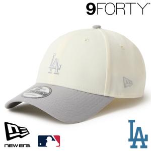 ニューエラ LA キャップ 9FORTY NEWERA MLB 2-Tone ロサンゼルス・ドジャース シティーコネクトロゴ クロームホワイト/グレー 15137078 ツートーン