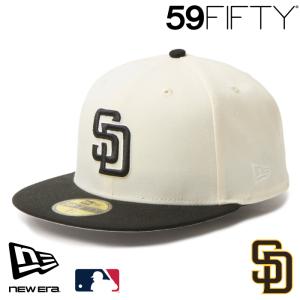 ニューエラ SD キャップ 59FIFTY NEWERA MLB 2-Tone サンディエゴ・パドレス クロームホワイト/ブラック 15137345 ツートーン
