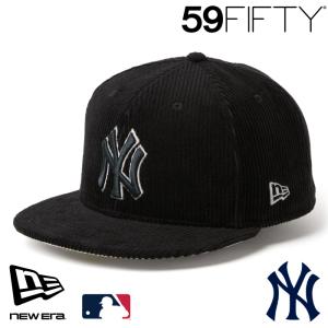 ニューエラ NY キャップ 59FIFTY NEWERA MLB Corduroy コーデュロイ ニューヨーク・ヤンキース ブラック 15137364