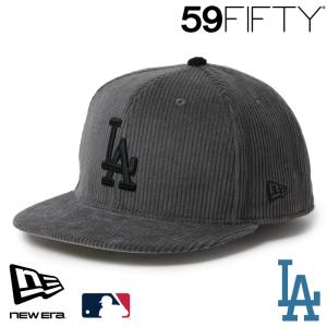 ニューエラ LA キャップ 59FIFTY NEWERA MLB Corduroy コーデュロイ ロサンゼルス・ドジャース グレー 15137383