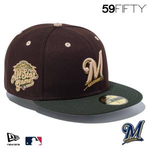 ニューエラ M キャップ 59FIFTY NEWERA MLB The Brew ザ・ブリュー ミルウォーキー・ブリュワーズ ダークシーウィード/バーントウッド 15230311
