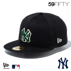 ニューエラ NY キャップ 59FIFTY NEWERA MLB Chenille Patch シェニールパッチ ニューヨーク・ヤンキース ブラック 15228772 サガラ刺繍