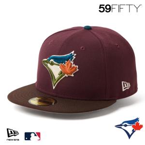 ニューエラ 鳥 キャップ 59FIFTY NEWERA MLB Deep Autumn ディープオータム トロント・ブルージェイズ マルーン/バーントウッド/キャデットブルー 15137337
