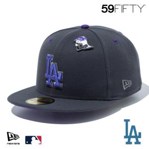 ニューエラ LA キャップ 59FIFTY NEWERA MLB Halloween ハロウィン ロサンゼルス・ドジャース ダークグラファイト/ディープパープル 15229109