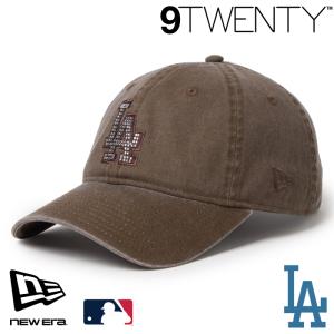 ニューエラ LA ローキャップ 9TWENTY NEWERA MLB Rhinestone ラインストーン ロサンゼルス・ドジャース ブラウン 15137190 アジャスター