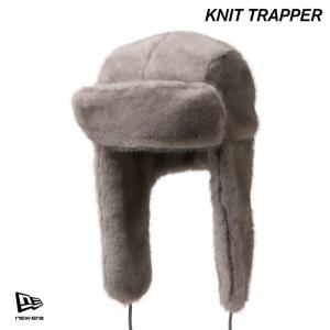 ニューエラ ニット帽 トラッパーハット NEWERA シャギー ニット トラッパー ファー グレー 15162339 耳あて付き ファー モケモケ