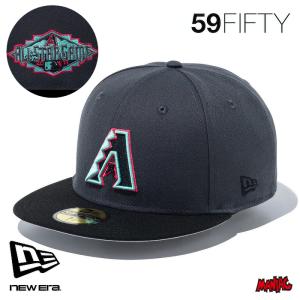 ニューエラ キャップ 59FIFTY MIAMI BEACH NEWERA MLB アリゾナ ダイヤモンドバックス グラファイト ブラックバイザー フラットバイザー 15087761