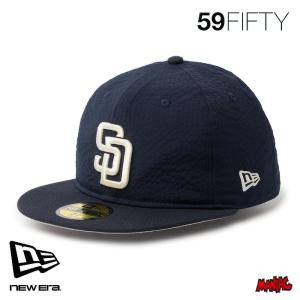 ニューエラ キャップ 59FIFTY NEWERA Soft Buckram Seersucker ソフトバックラム シアサッカー MLB サンディエゴ パドレス ネイビー 14745137