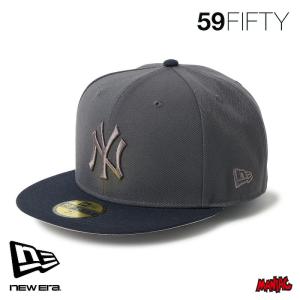 ニューエラ キャップ 59FIFTY NEWERA Tonal Logo MLB ニューヨーク ヤンキース ダークグラファイト ネイビー グレー 14745145