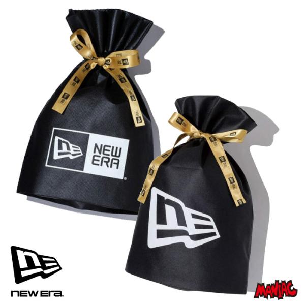 ニューエラ NEW ERA ラッピング 袋 ギフト 巾着 35cm×50cm 底マチあり 不織布 ギ...