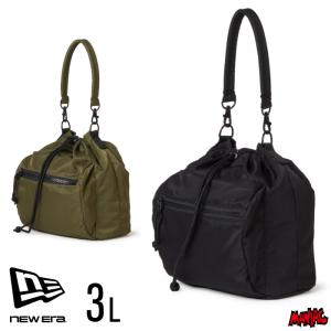ニューエラ ハンドバッグ ショルダーバッグ NEWERA 2WAY ドローストリング ポーチ 3L ナイロンツイル ブラック オリーブ 14392362 14392363