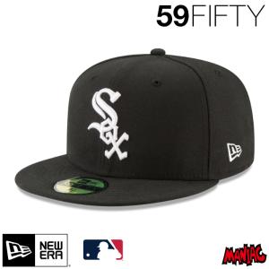 ニューエラ SOX キャップ 59FIFTY NEWERA MLBオンフィールド シカゴ・ホワイトソックス ゲーム 13555011 ブラック 黒｜maniac