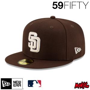 ニューエラ SD キャップ 59FIFTY NEWERA MLBオンフィールド サンディエゴ・パドレス オルタネイト 13554977 ACPERF SADPAD ALT ブラウン 茶色｜maniac