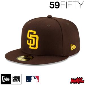 ニューエラ SD キャップ 59FIFTY NEWERA MLBオンフィールド サンディエゴ・パドレス ゲーム 13554976 ACPERF SADPAD GM ブラウン 茶色｜maniac