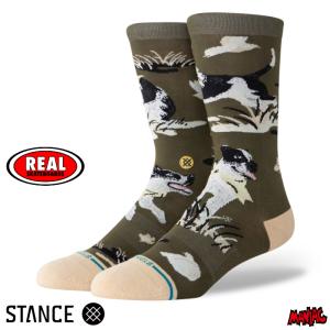 STANCE スタンス ソックス 靴下 メンズ ブランド STANCE SOCKS ISHOD CREW - DARK GREEN イショッドウェア