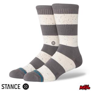 STANCE スタンス ソックス 靴下 メンズ ブランド STANCE SOCKS NEP STRIPE CREW - GREY