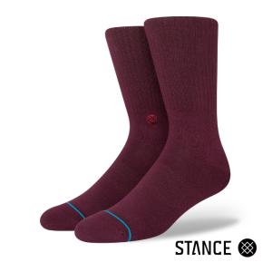 STANCE スタンス ソックス 靴下 メンズ ブランド STANCE SOCKS ICON - Burgundy｜maniac