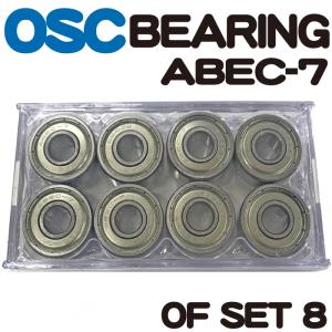 スケートボード スケボー ベアリング OSC BEARING ABEC7 8個入 オイルタイプ コスパ 初心者 SKATEBOARD オーエスシー 激安｜maniac