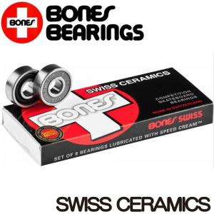 スケートボード スケボー ベアリング BONES SWISS CERAMICS BEARING ボーンズ スイス セラミック オイルタイプ｜maniac