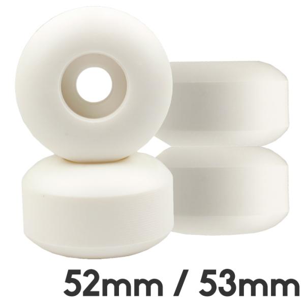 スケートボード ウィール ４個セット 52mm WHEEL ホワイト 無地 ブランク スケボー パー...