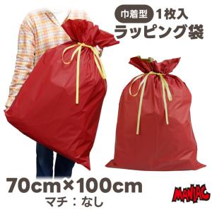 ラッピング 袋 巾着 70cm×100cm 単品 単体 リボン プレゼント ギフト セルフ 簡単｜maniac