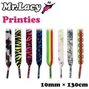靴ひも シューレース スニーカー用 Mr.Lacy ミスターレーシー Printies プリンティーズ 約130cm 平ひも