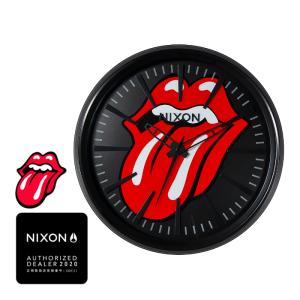 ニクソン 壁掛け時計 NIXON Rolling Stones SENTRY WALL CLOCK - Black/Black - C33185-004 ローリングストーンズセントリーウォールクロック｜maniac