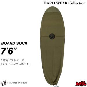 サーフボード ソフトケース クリエイチャー CREATURES クリエーチャー ミッドレングス用 ７.６ HARD WEAR Collection BOARD SOCK ７’６”｜maniac