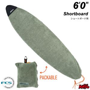 サーフボード ニットケース FCS エフシーエス ６.０ ショートボード用 パッカブルストレッチカバー GO-Light Packable Stretch Cover Shortboard ６’０”