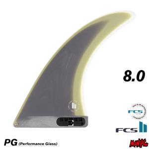 FCS2 FIN エフシーエス2フィン センターフィン ロングボード用 CLIQUE - PG CHARCOAL ８.０” クリーク パフォーマングラス チャコール｜maniac