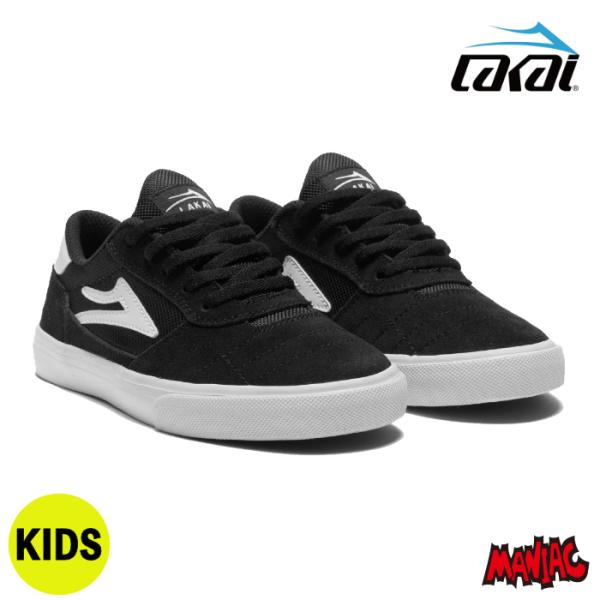 LAKAI ラカイ スニーカー CAMBRIDGE KIDS BLACK/WHITE SUEDE ケ...