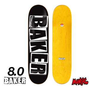 スケボー デッキ ベイカー BAKER BLAND LOGO DECK BLACK/WHITE MULTIPLE SIZES スケートボード ８.０インチ ベーカー｜maniac